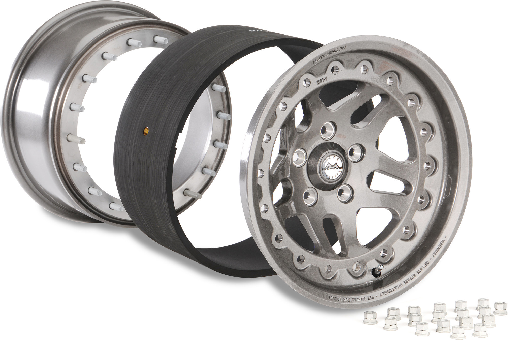 Hutchinson Wheels Rock Monster Wheels in Argent for 0722 Jeep Wrangler